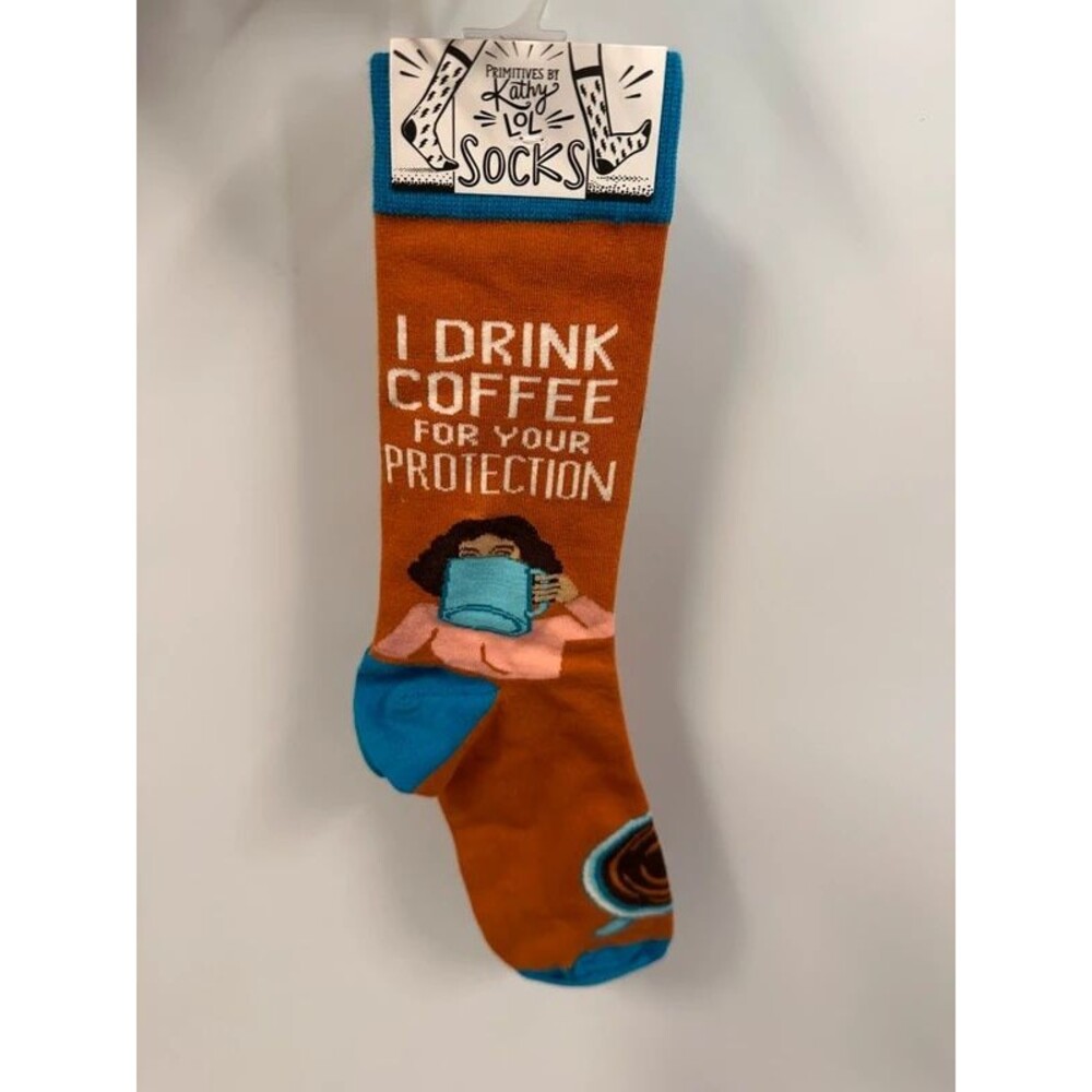 Primitives by Kathy LOL Women’s Socks - I Drink Coffee